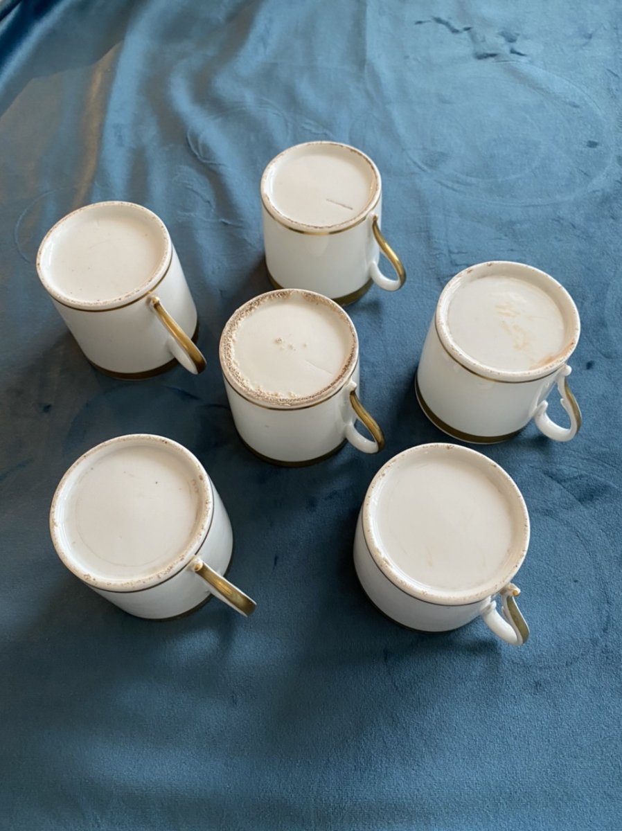 Tasses Litron En Porcelaine De Paris D’époque Empire/ Restauration -photo-4