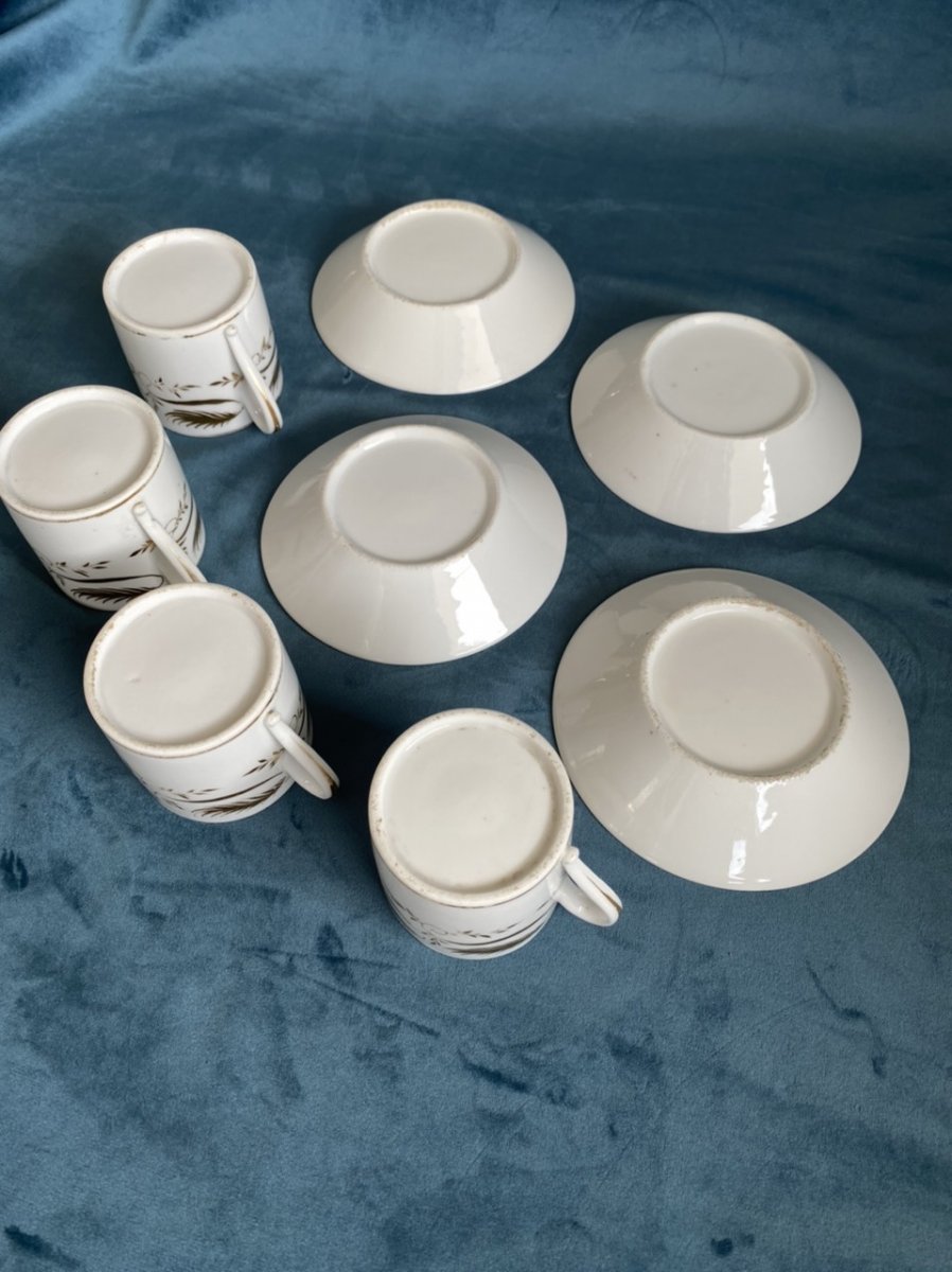 Paris Porcelain Litron Cups From The Empire / Restoration Period-photo-2