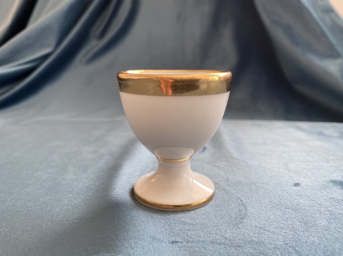 Paris Porcelain Egg Cup From Empire Period