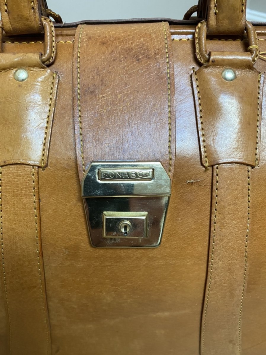 Ensemble De Trois Valises Gigogne En Cuir Fauve -photo-5