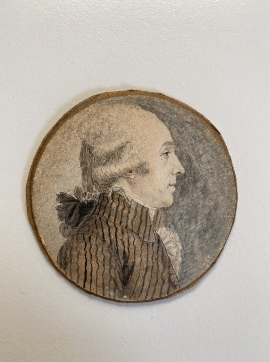 Miniature In Medallion, Drawing Representing A Revolutionary-photo-2