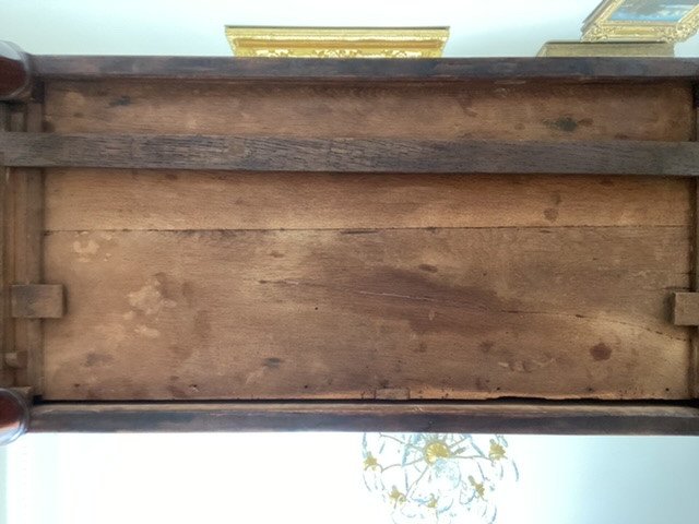 Table à Jeux En Acajou à Plateau En Portefeuille De La Fin Du XVIIIeme / Début XIXeme -photo-1
