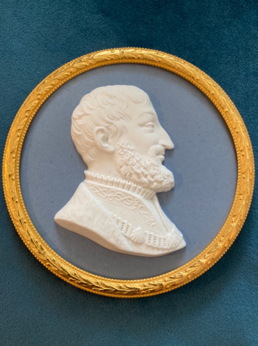 Sèvres  : Portrait De François 1er En Biscuit Du Sculpteur Mascret (actif De 1810-1848)-photo-4