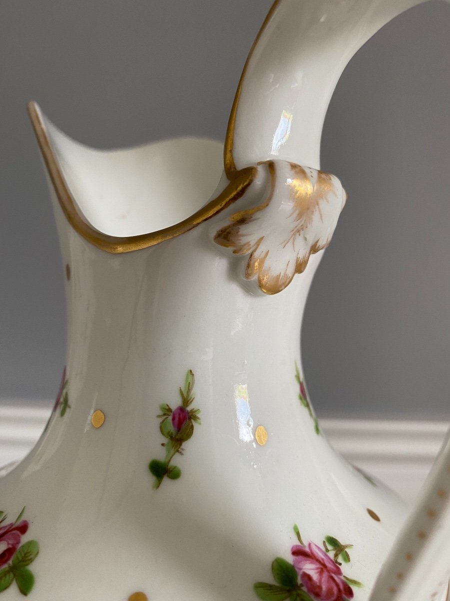 Aiguière Et Son Bassin En Porcelaine, Estampillée De Nast à Paris XVIIIème Siècle -photo-4