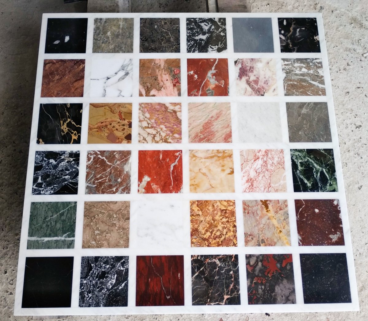 Rare Marble Color Chart Used In Cabinetmaking In The XVIII And XIX Century
