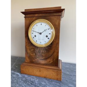 Pendule Borne en acajou de Charles Oudin, élève de Bréguet , début XIXeme siècle 