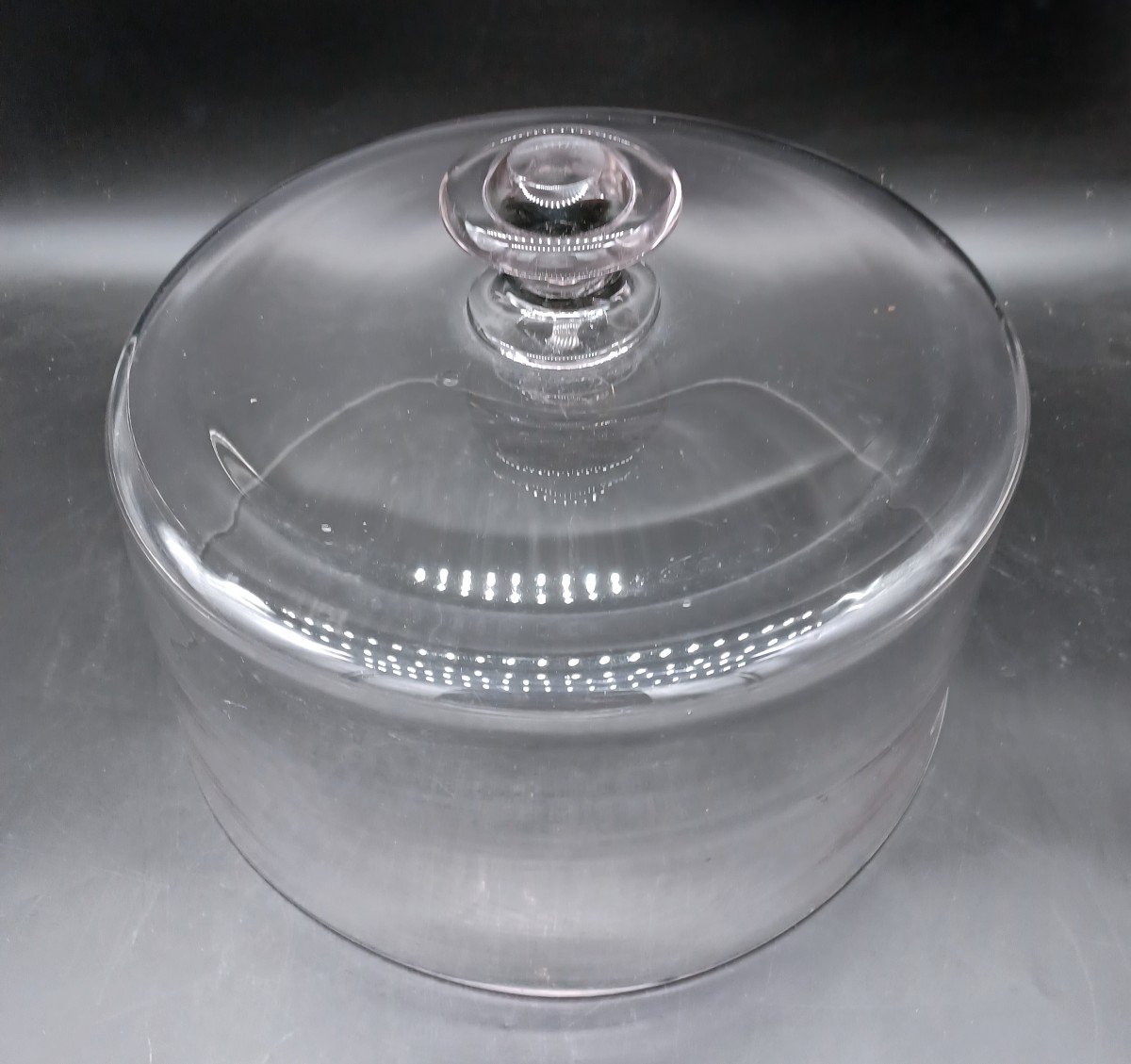 Grande Cloche De Pâtissier En Verre Soufflé Début 20ème -photo-2