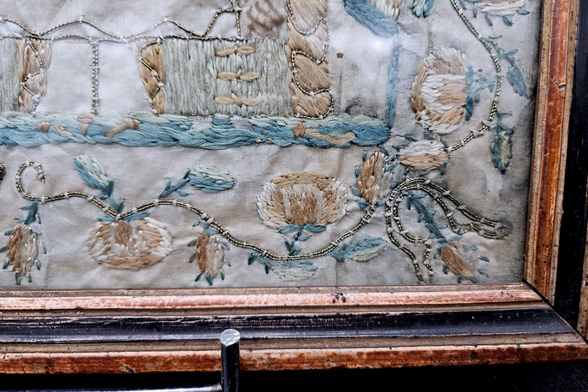 Saint Suaire De Besançon, Broderie De Soie 18ème Siècle -photo-1