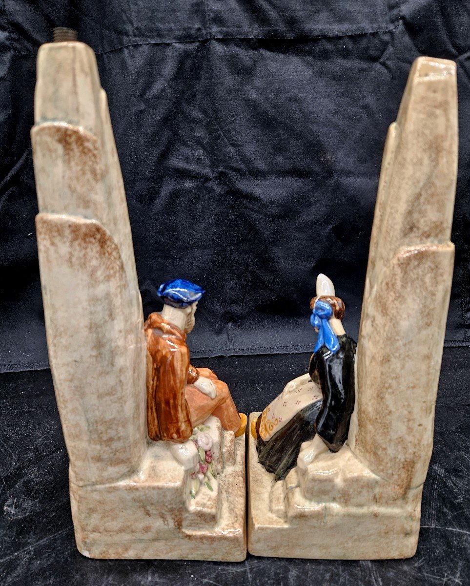 Georges Renaud, Quimper: Lamp Bases With Breton Subjects-photo-2