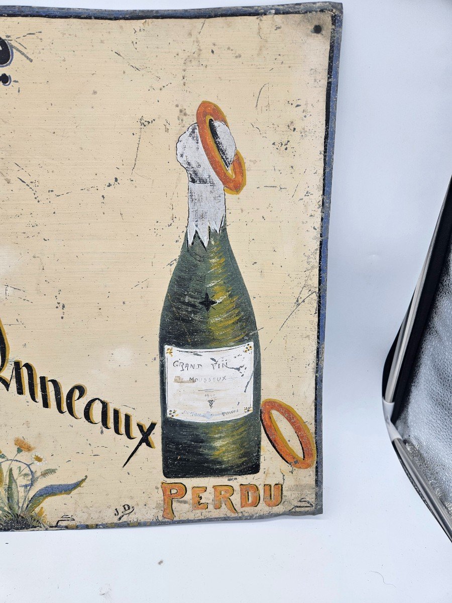 Ar Forain: Painting On Zinc, Game Of Skill Champagne Reims Ca 1900-photo-3