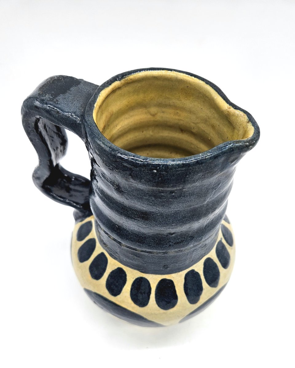Anne Dangar In Moly-sabata: Pitcher With Geometric Decoration And Waved Handle -photo-4
