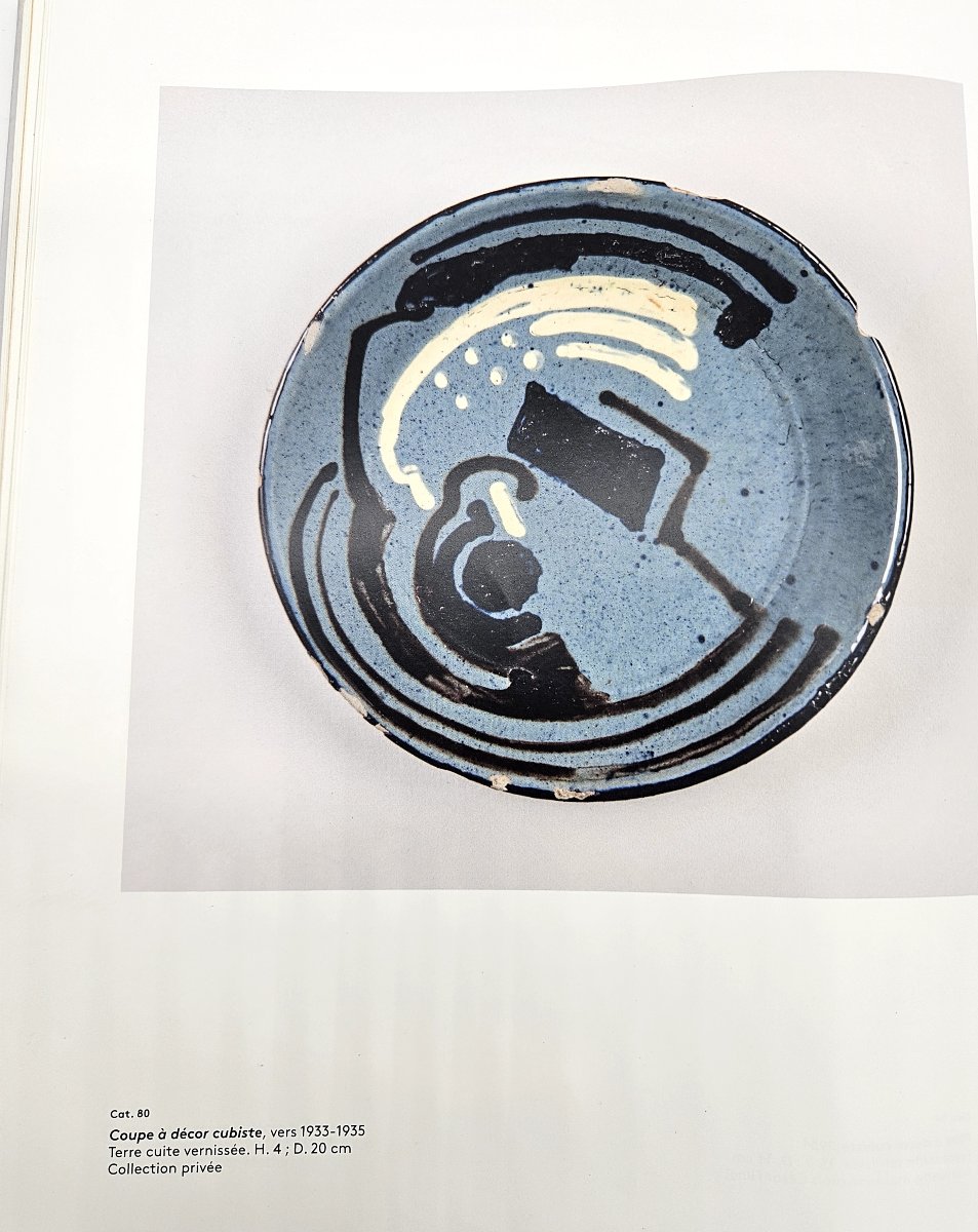 Moly-sabata: Large Cubist Dish Attributed To Anne Dangar For Lucie Deveyle-photo-1