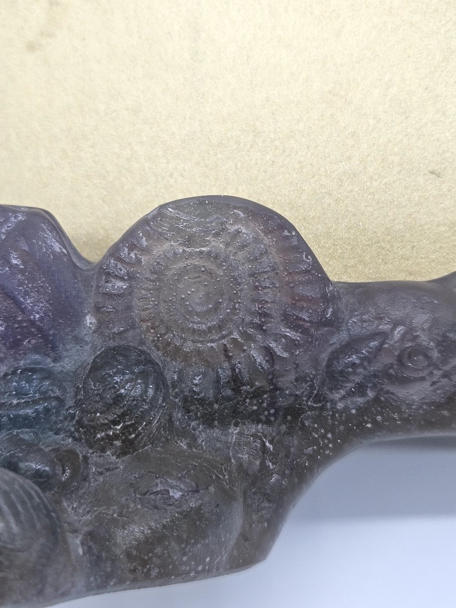 Daum France: Rounded Marine Mirror With Seaweed And Shell Decor-photo-2