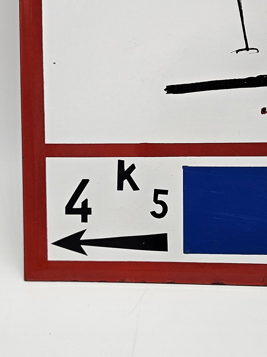 Vintage Enamel Sign Nordic Ski Chalet Decoration-photo-4