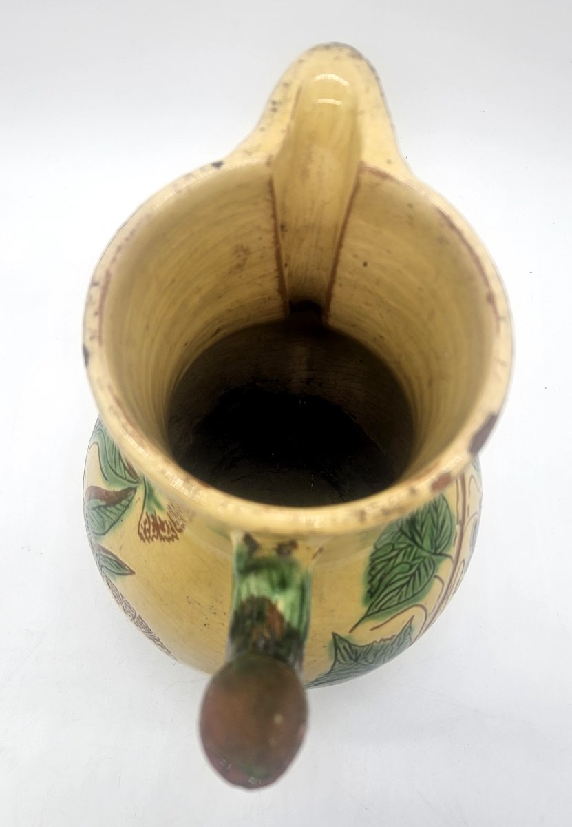 Pichet en terre vernissee dédicace instruments aratoires VIF 1885-photo-7