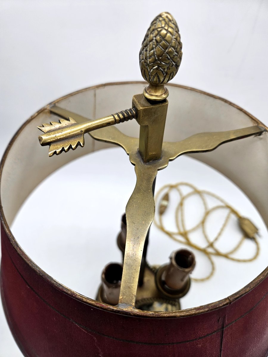 Lampe Bouillotte aux Cariatides en bronze 19ème -photo-4