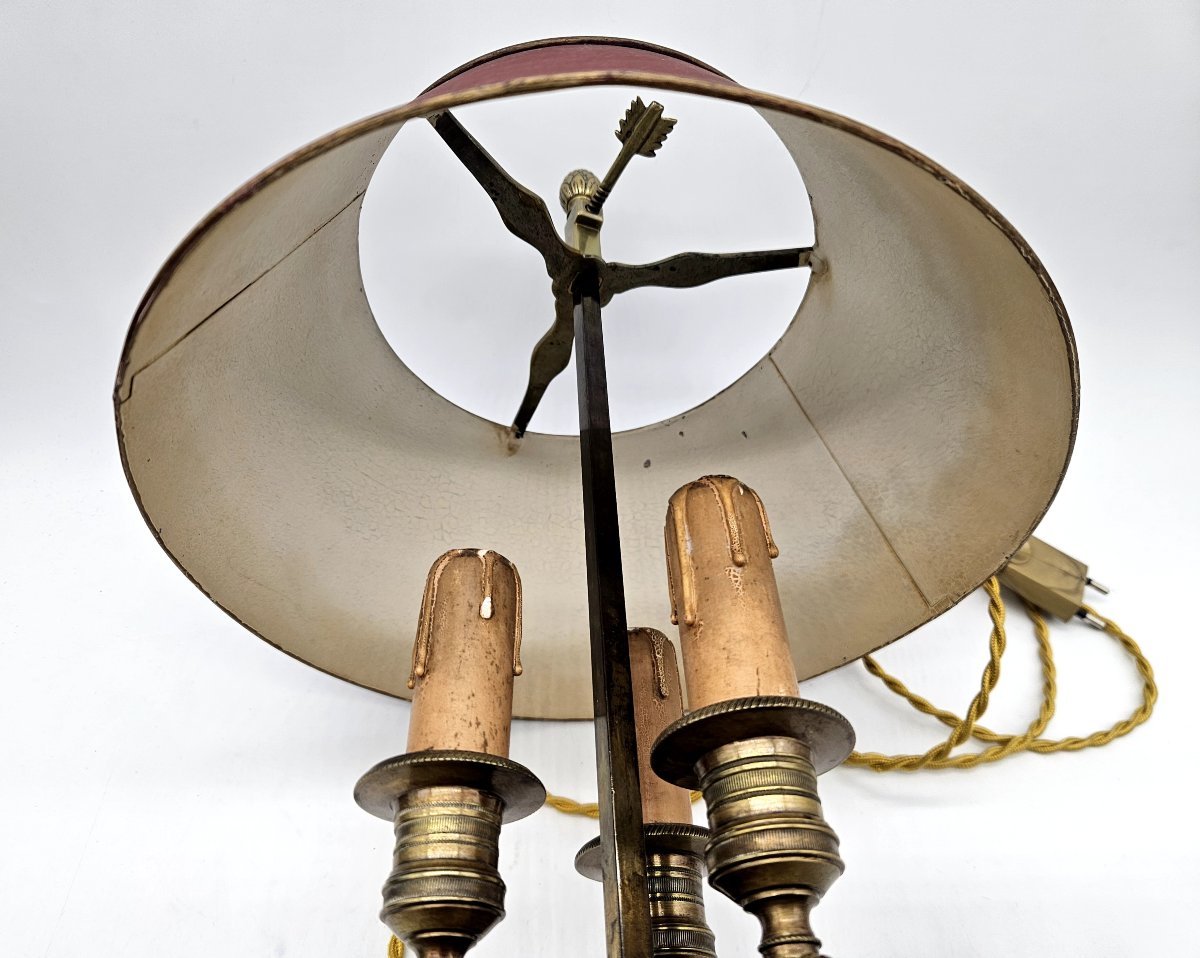 Lampe Bouillotte aux Cariatides en bronze 19ème -photo-3