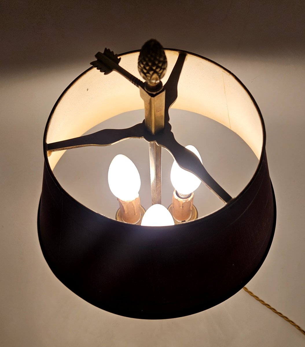 Lampe Bouillotte aux Cariatides en bronze 19ème -photo-4