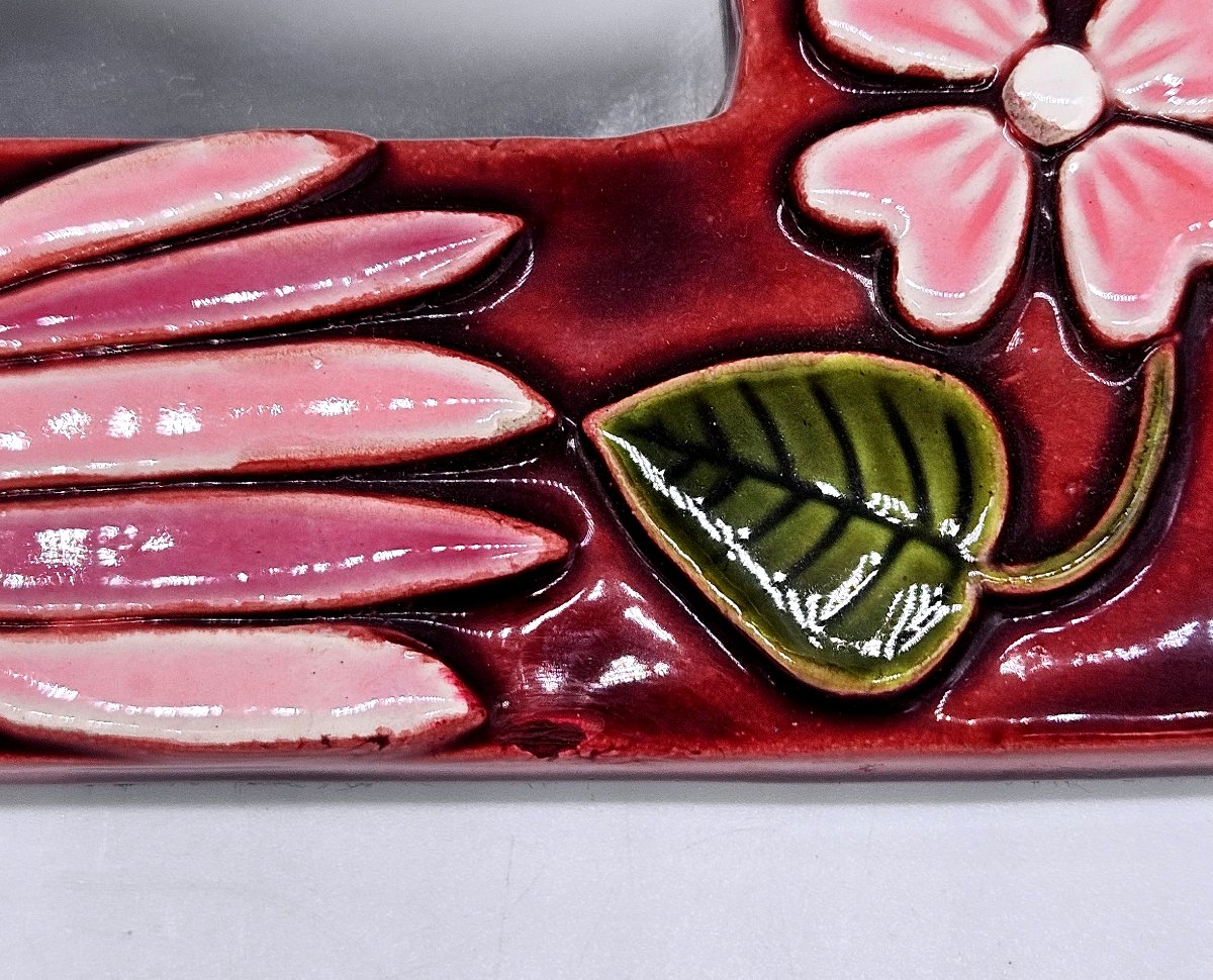 Mithe Espelt: Stamped Ceramic Mirror, Polynesia Model -photo-2