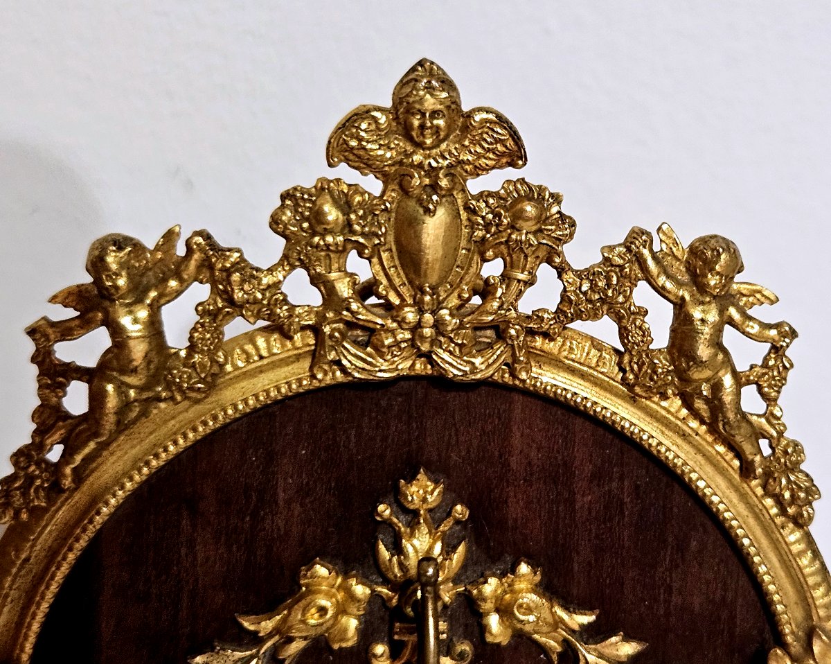 Porte montre style Louis XVI 19ème à décor de puttis -photo-2