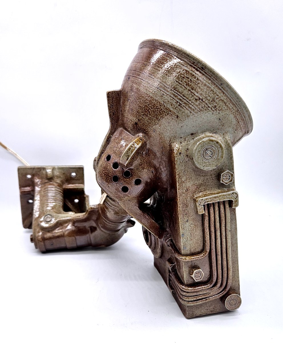 Applique en grès biomecanique signée Joël Lurois-photo-2