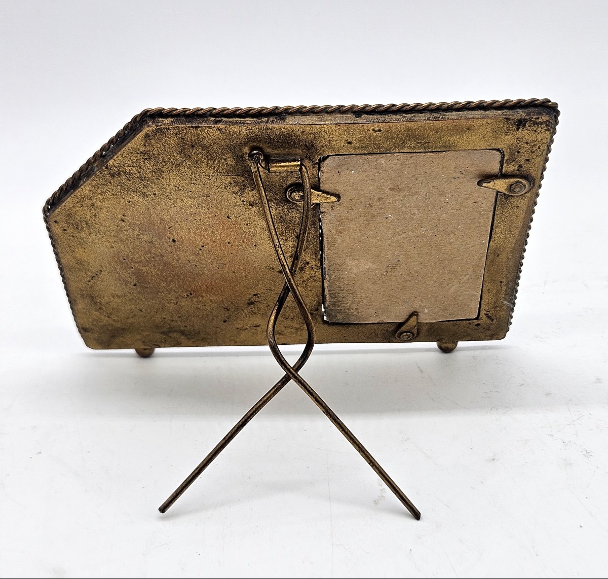 Cadre photo en micro mosaïque et laiton -photo-3