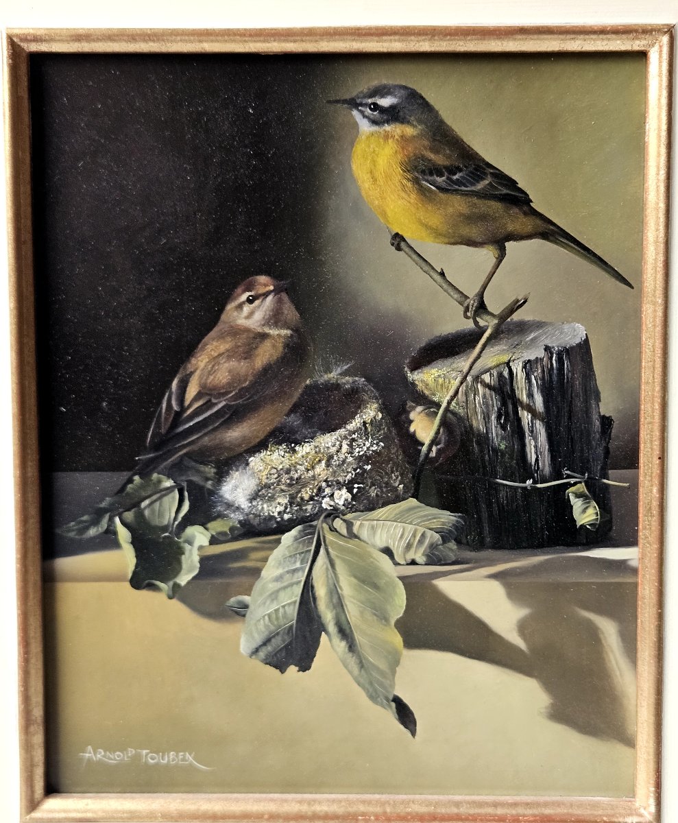 Arnold Toubeix : Nature morte aux oiseaux-photo-2