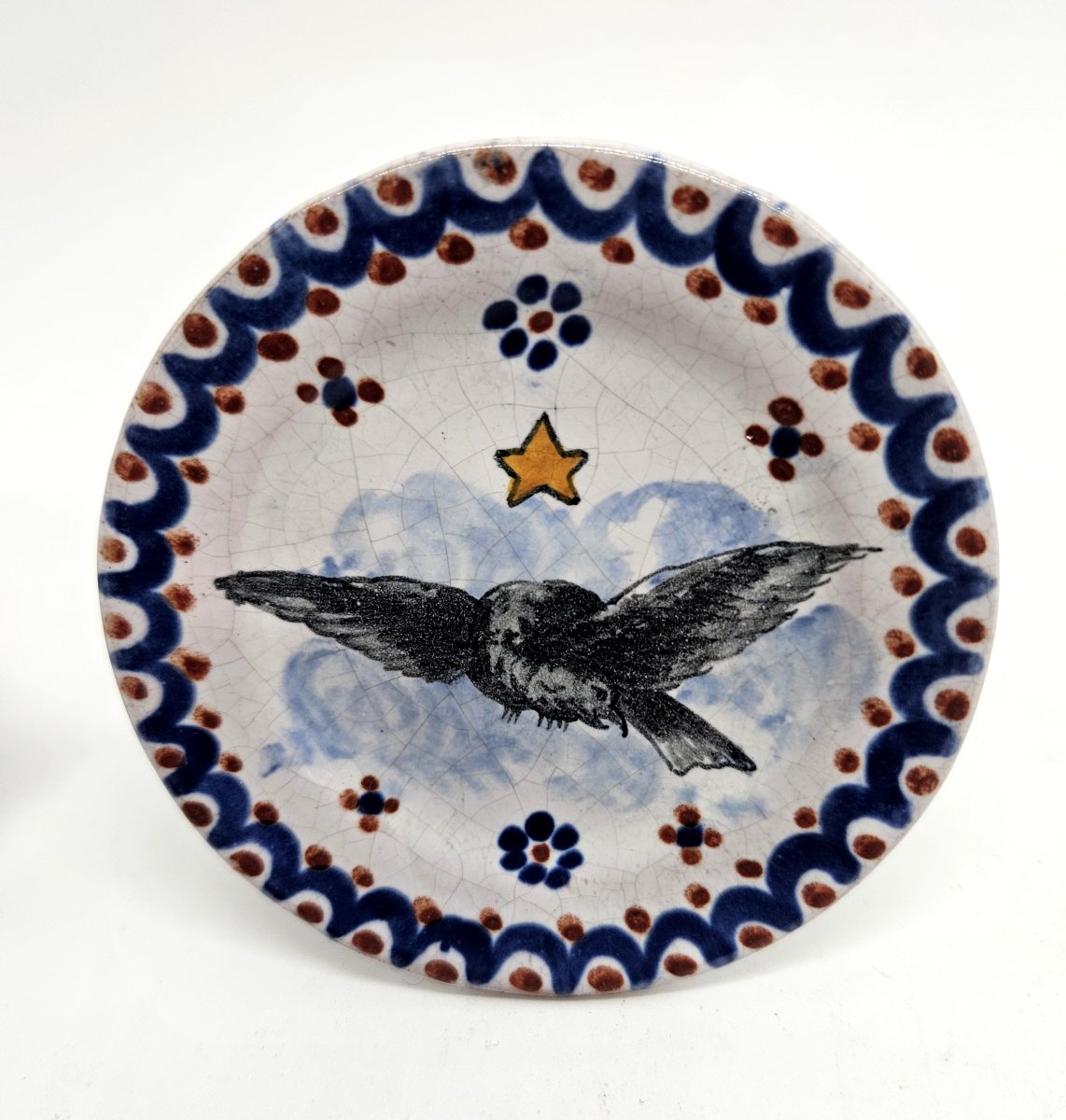 Alcide Chaumeil: Pair Of Earthenware Menu Holders With Napoleonic Décor-photo-2
