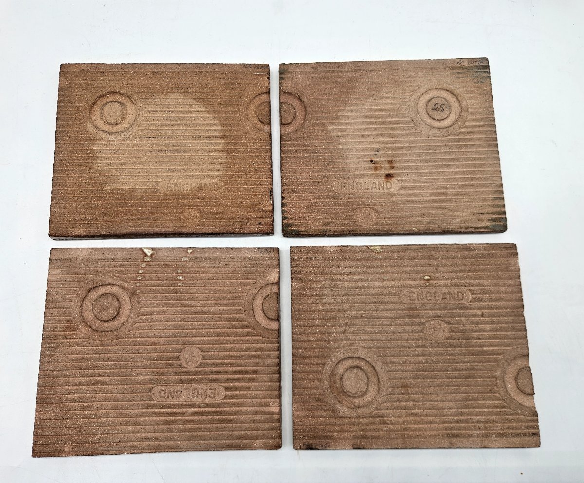 4 carreaux Doulton d'après Donald Maxwell : vues du Kent-photo-2
