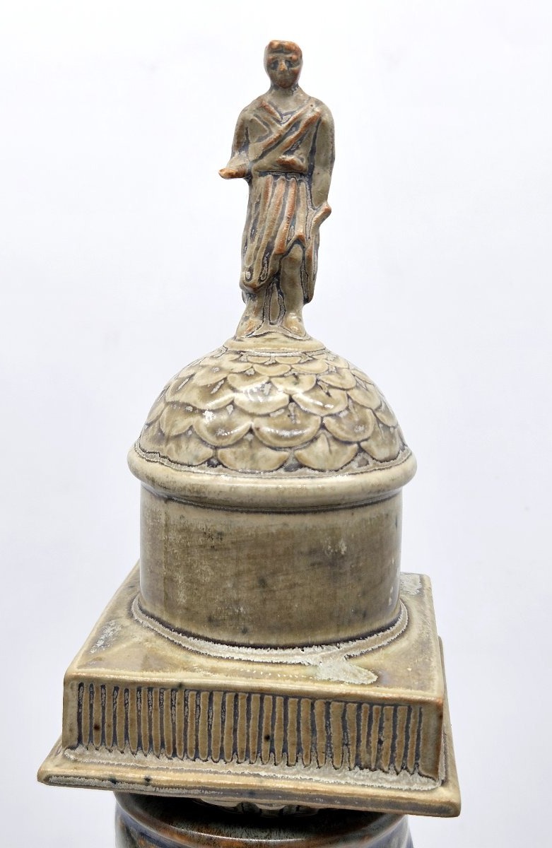 Denbac : Colonne Vendôme en Grès Émaillé, Bouteille Liqueur Cazanove -photo-2