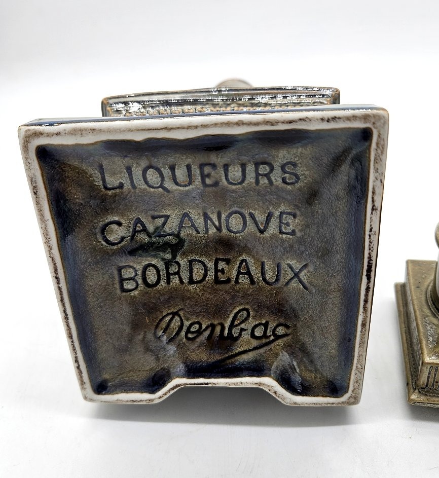 Denbac : Colonne Vendôme en Grès Émaillé, Bouteille Liqueur Cazanove -photo-1