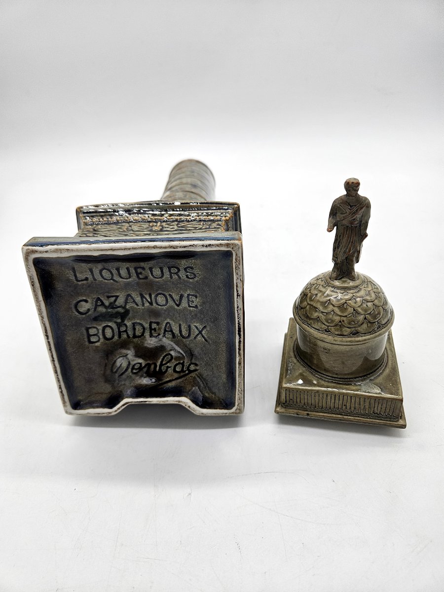 Denbac : Colonne Vendôme en Grès Émaillé, Bouteille Liqueur Cazanove -photo-2