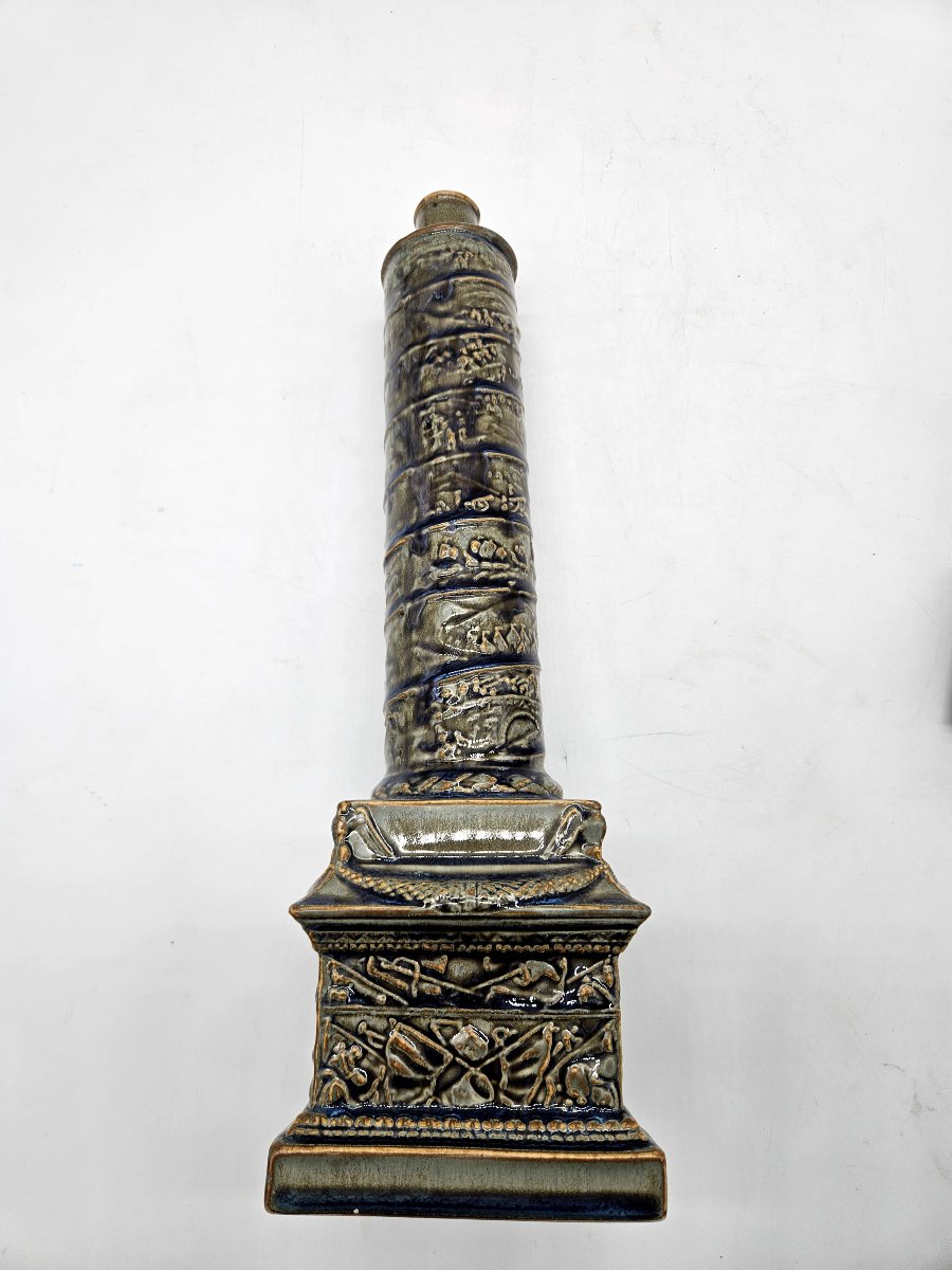 Denbac : Colonne Vendôme en Grès Émaillé, Bouteille Liqueur Cazanove -photo-7