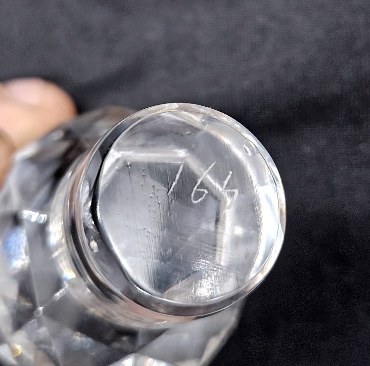 Set Of 3 Saint Louis Crystal Perfume Bottles -photo-2