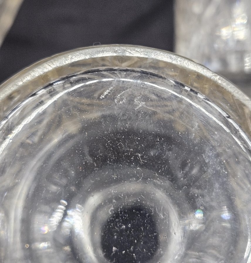 Set Of 3 Saint Louis Crystal Perfume Bottles -photo-3