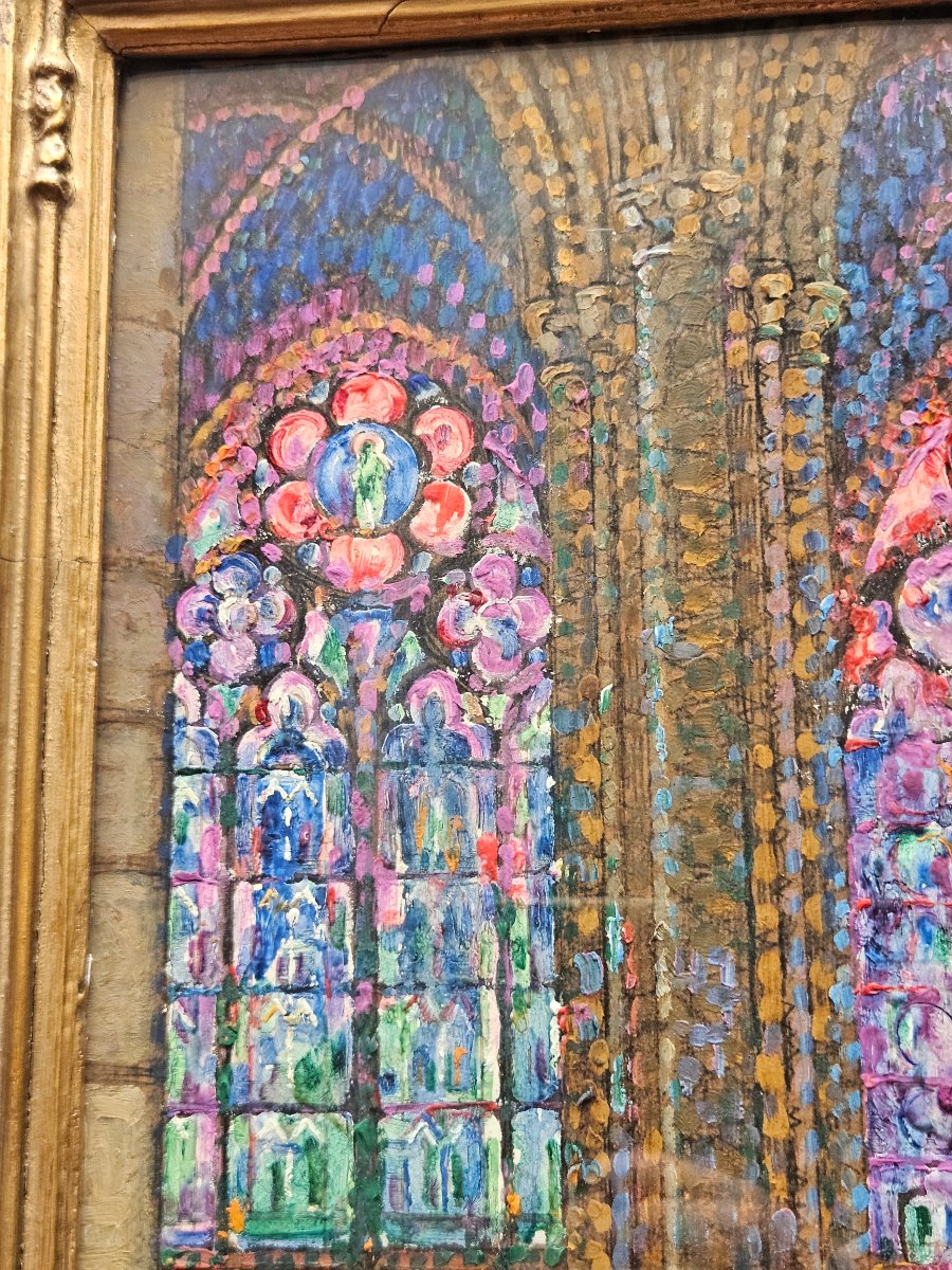 Rigaud, Pierre-Gaston : Intérieur de l'église Notre Dame, Paris, 1922-photo-3