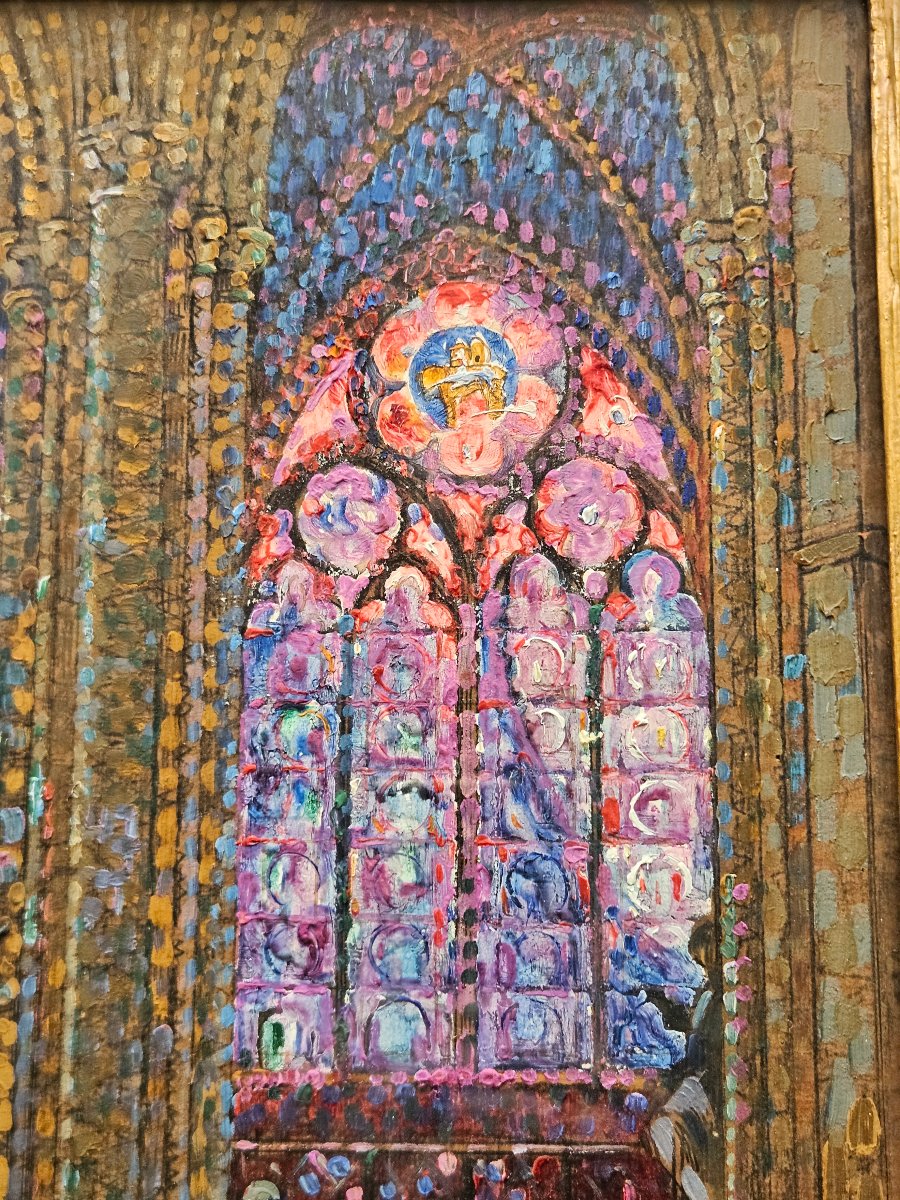 Rigaud, Pierre-Gaston : Intérieur de l'église Notre Dame, Paris, 1922-photo-4