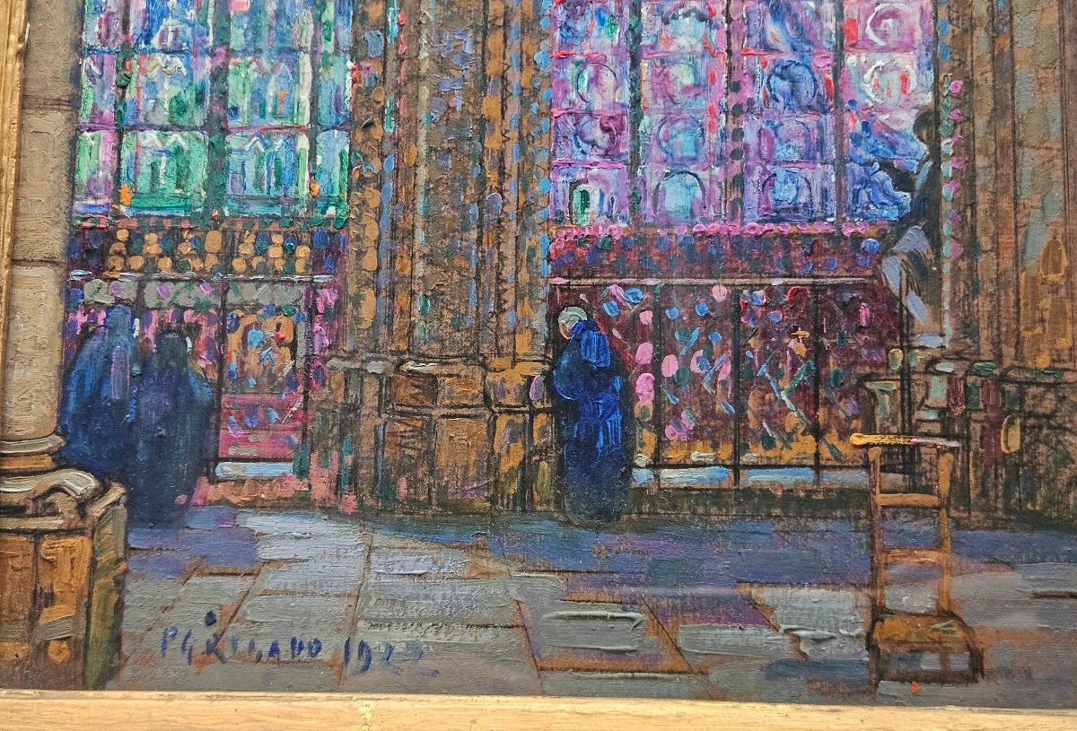 Rigaud, Pierre-Gaston : Intérieur de l'église Notre Dame, Paris, 1922-photo-1
