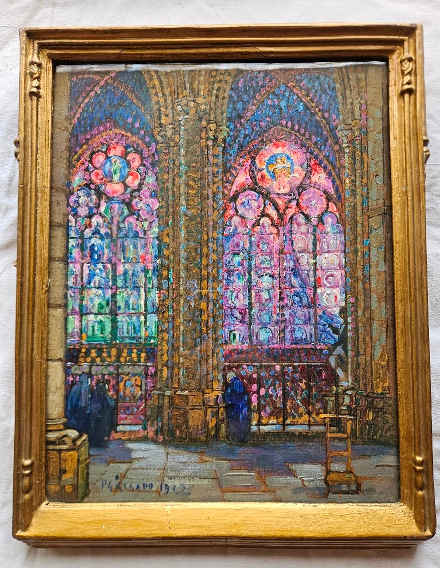 Rigaud, Pierre-Gaston : Intérieur de l'église Notre Dame, Paris, 1922