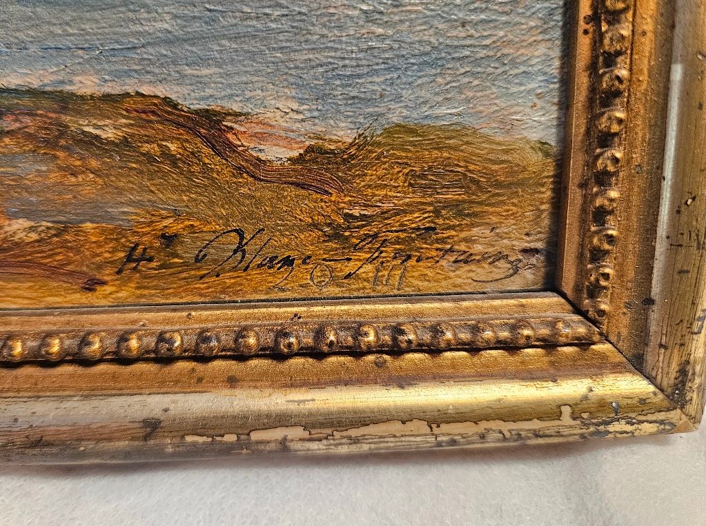 Henri Blanc-fontaine: Oil On Cardboard, Mediterranean Coastal Landscape -photo-3