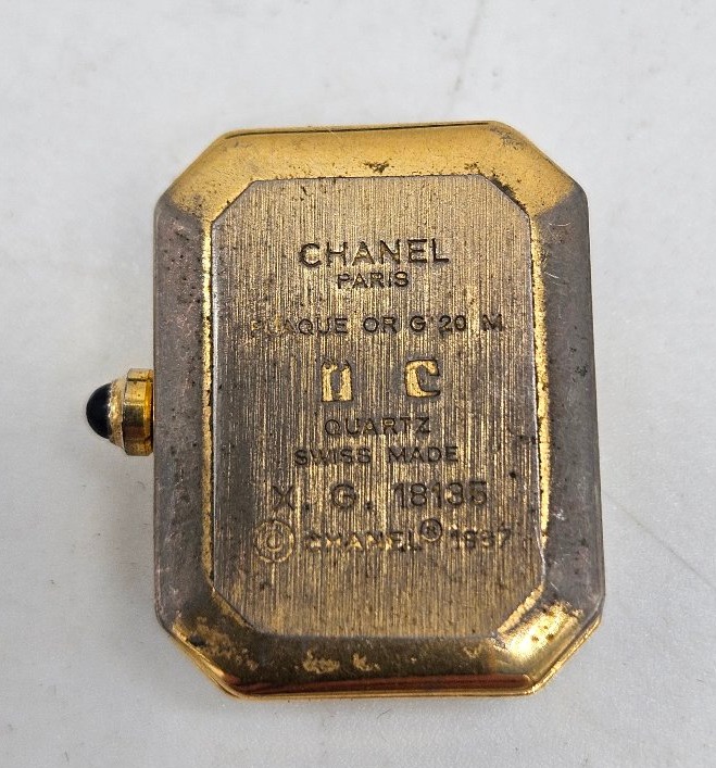 Montre Chanel Premiere 1987 plaqué or et boîte -photo-4