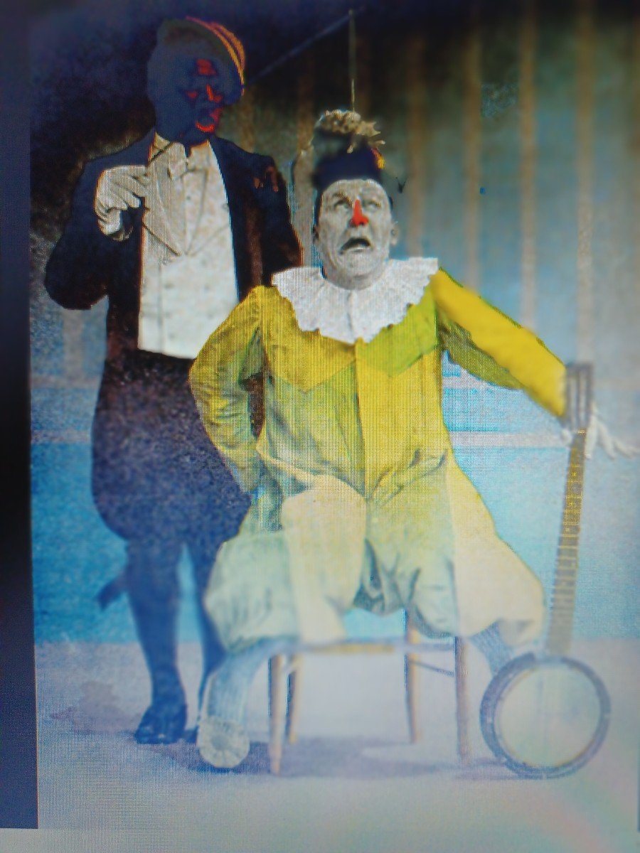 Fairground Art: Ball Pass On Wheels Depicting A White Clown Circa 1910-20-photo-8
