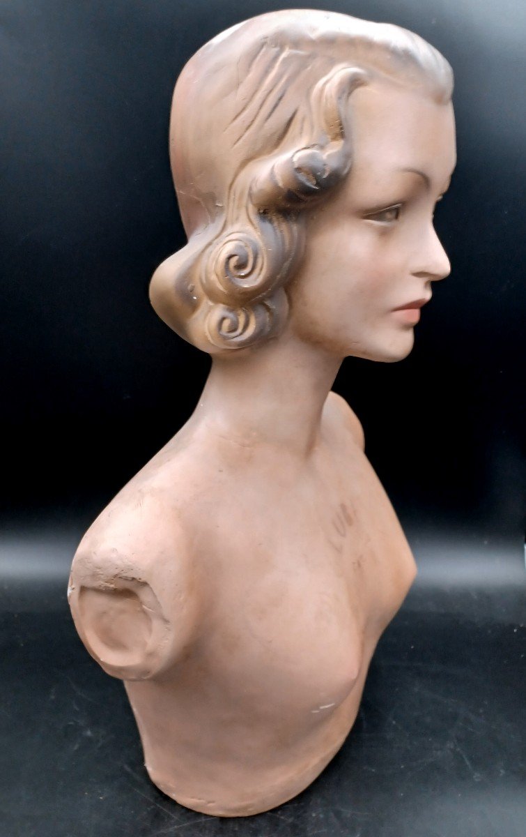 Window Mannequin Lubé Paris Art Deco Female Bust-photo-3