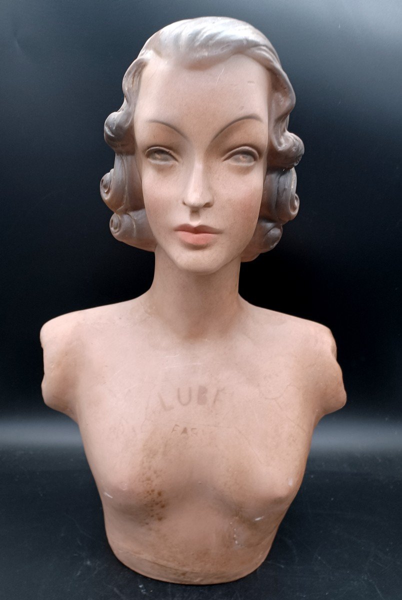 Window Mannequin Lubé Paris Art Deco Female Bust