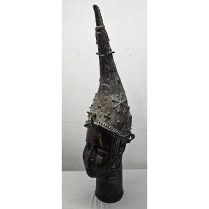 Benin: Portrait Of Queen-mother In Bronze Ife Bini / Edo Ethnicity