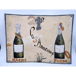 Ar Forain: Painting On Zinc, Game Of Skill Champagne Reims Ca 1900