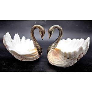 Maison Jansen, Attributed: Pair Of Swans, 1970s