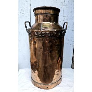 Large Copper Nestlé Argentinian Milk Can Dated 1920