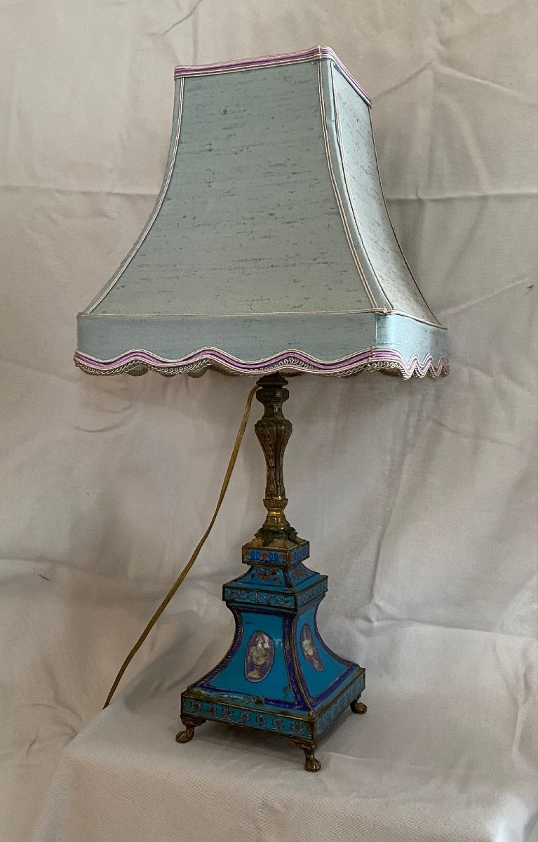 Lampe Tole peinte