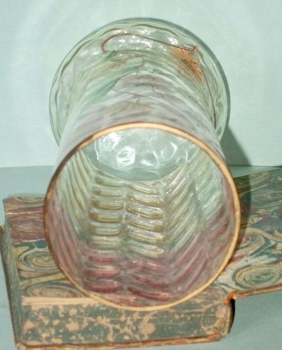 Enamelled Glass Vase Legras Circa 1900-photo-5
